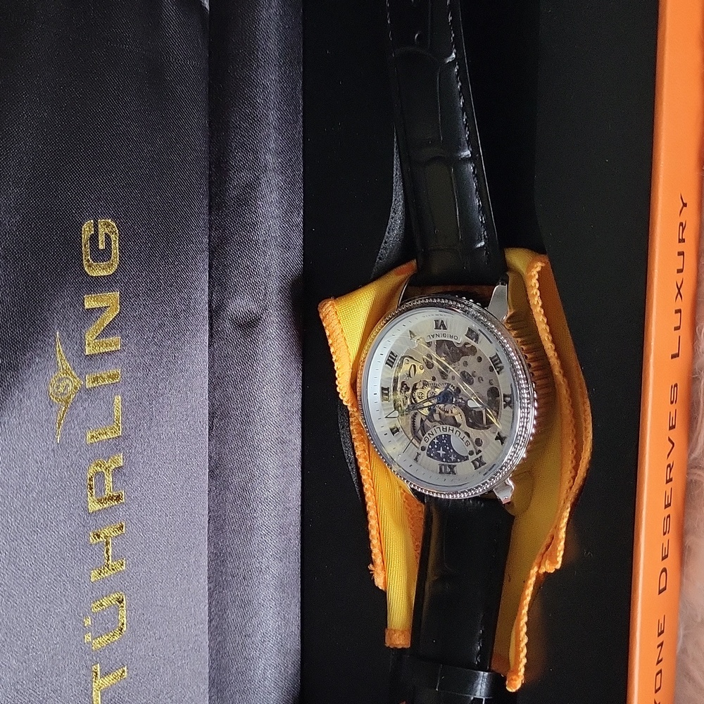 NEW Stuhrling 40mm Special Reserve Automatic Watch with AM-PM Sub-Dial